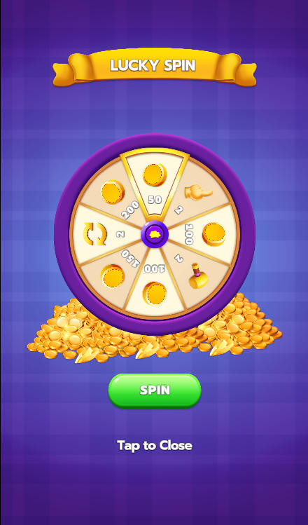 Lucky Spin wheel for bonus power-ups