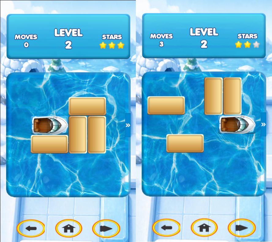 A side-by-side comparison of a blocked path and a cleared path in ChillPaths