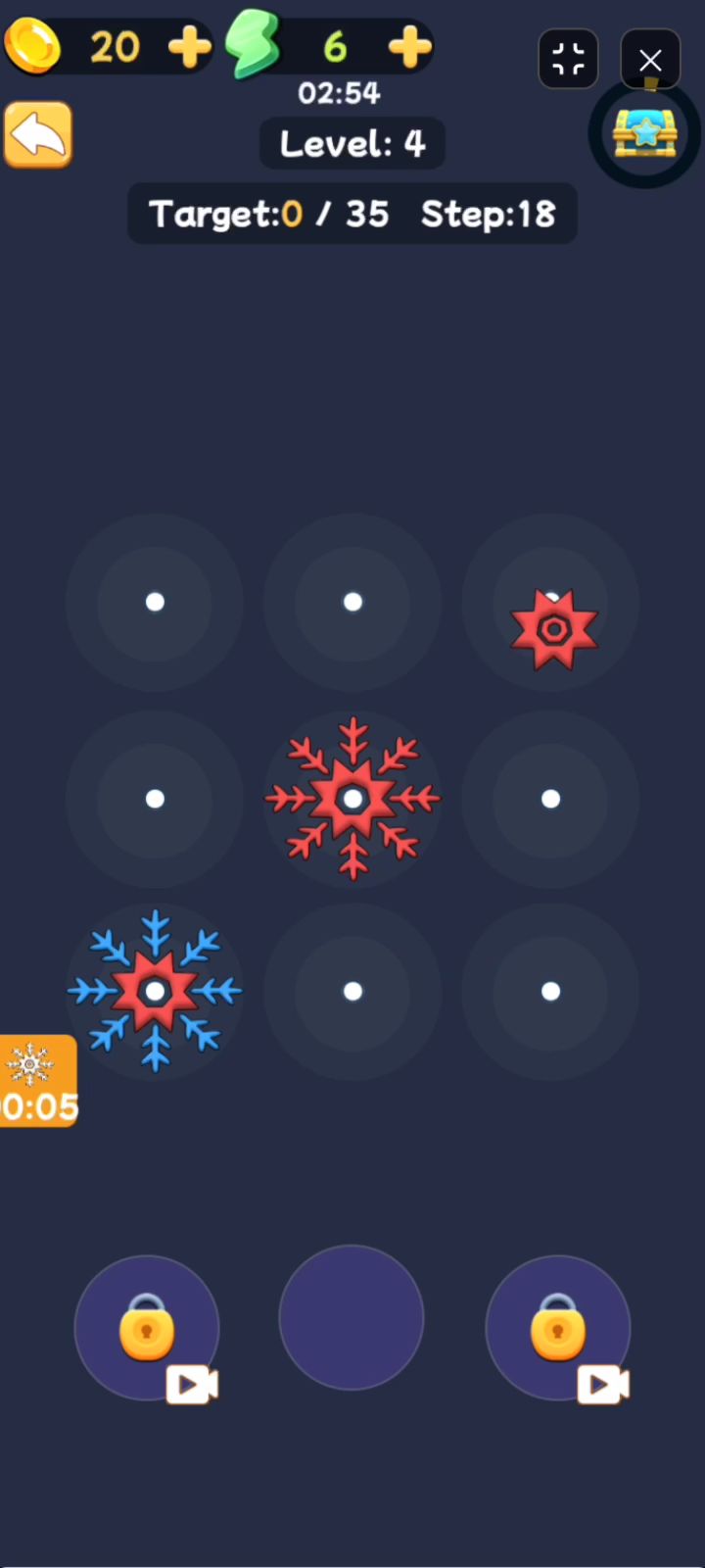 Color Ring Sorting Match special timed Snowflake challenge level layout