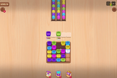 Shuffling the yarn board to create new matches