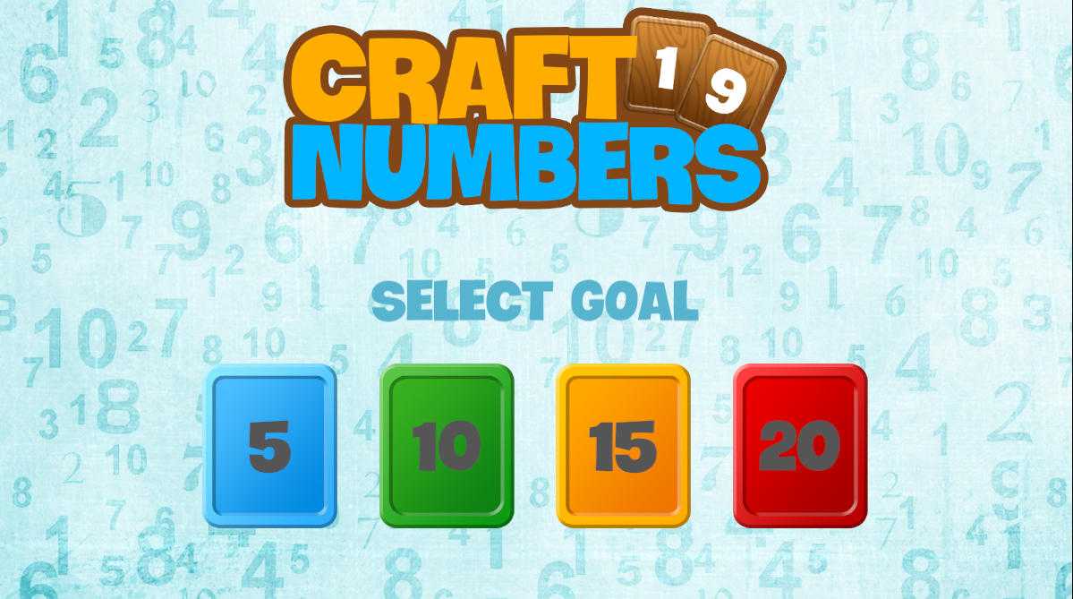 Player selecting the target number (5, 10, 15, or 20) in Craft Number
