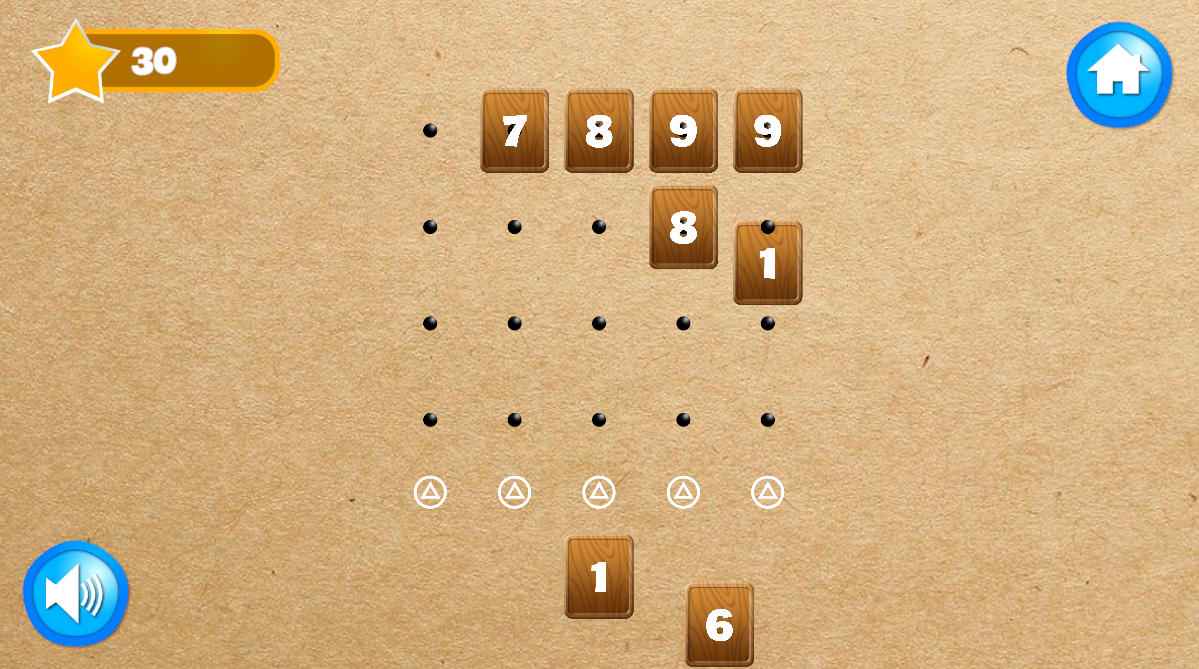Numbers perfectly matching the target and preparing to be eliminated