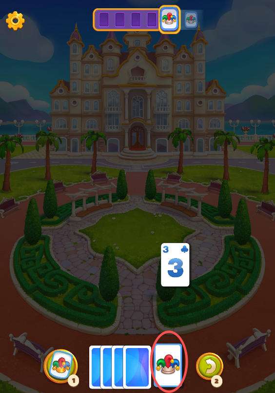 Deploying the Wild Card to match any card on the board