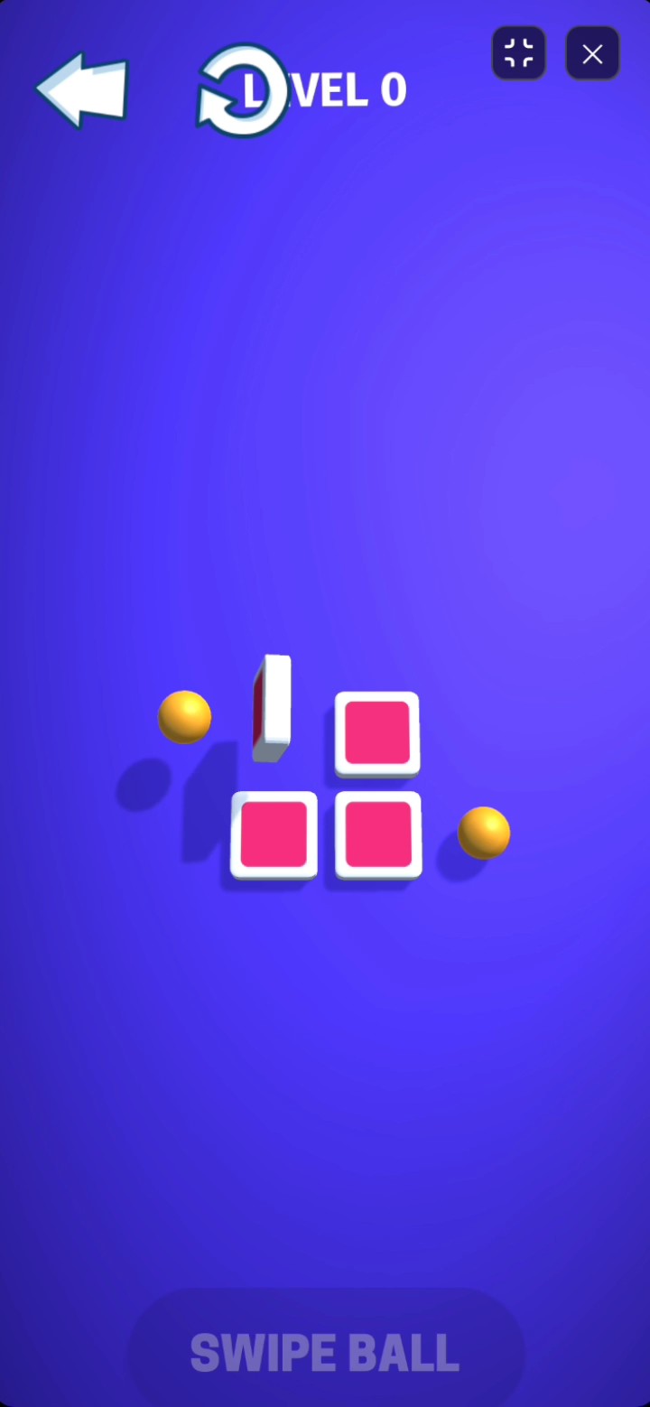 FlipLines Game initial level layout showcasing basic vectors and starting paddle orientations