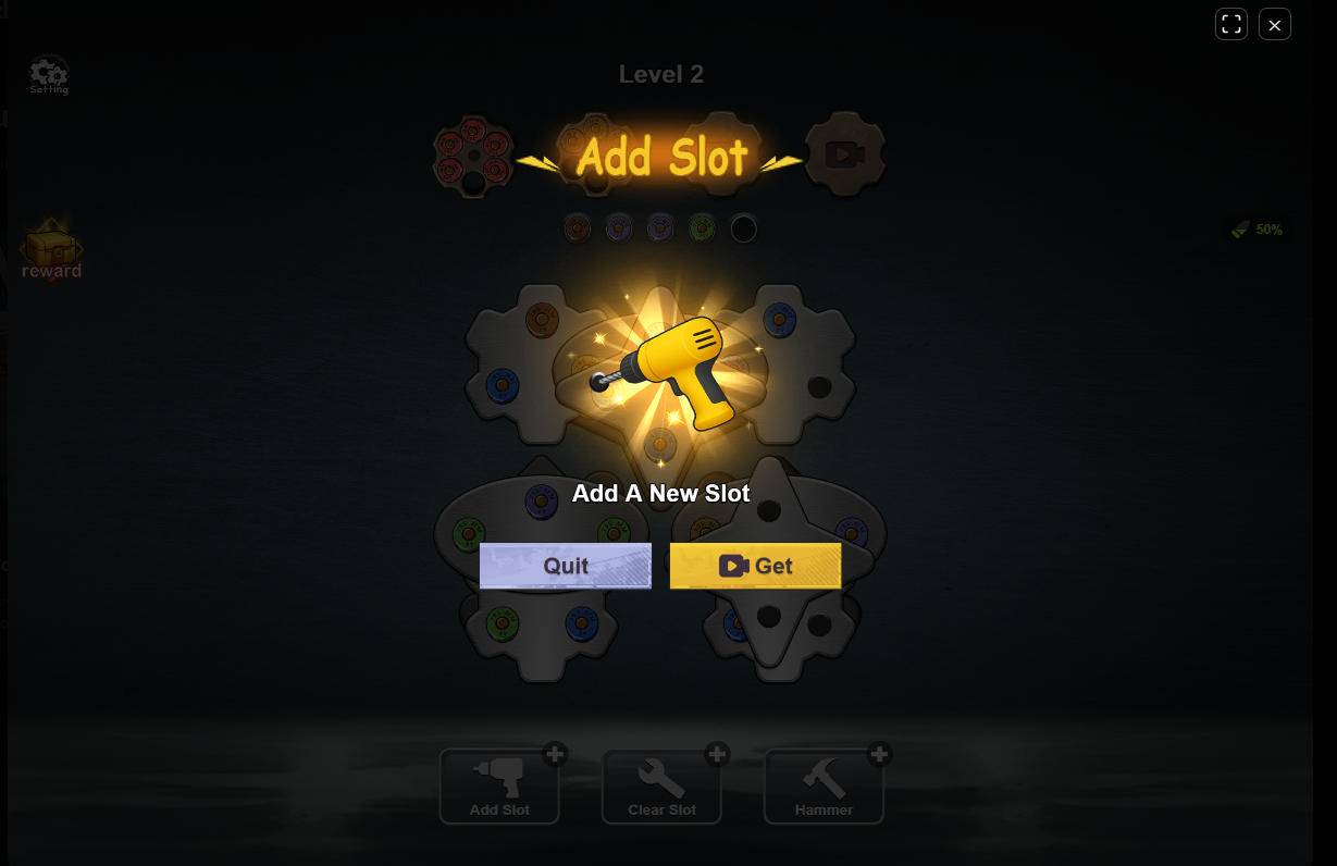 Using the Extra Slot power-up to increase holding capacity in Gun Match Screw