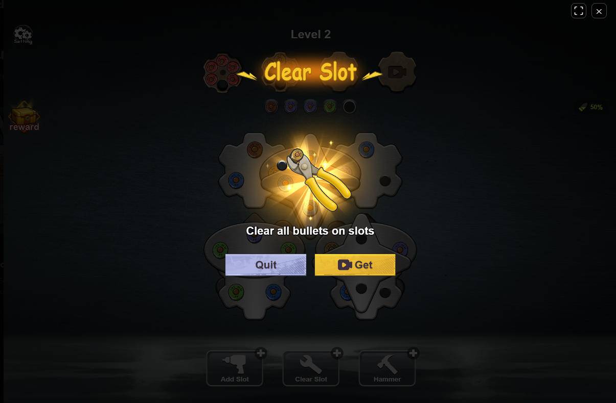 Activating the Clear Tray power-up to empty all temporary slots