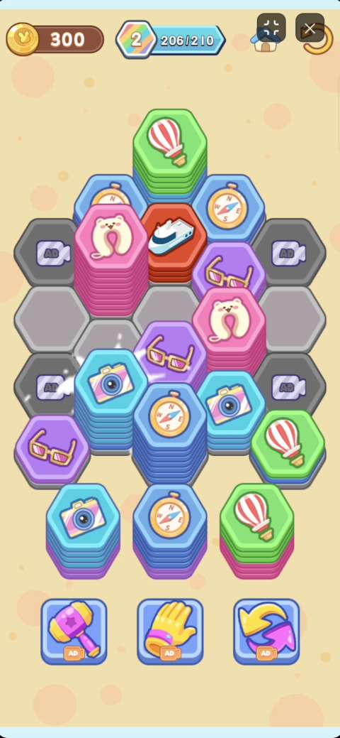 Using the Refresh tool to reroll the bottom block sets and escape gridlock