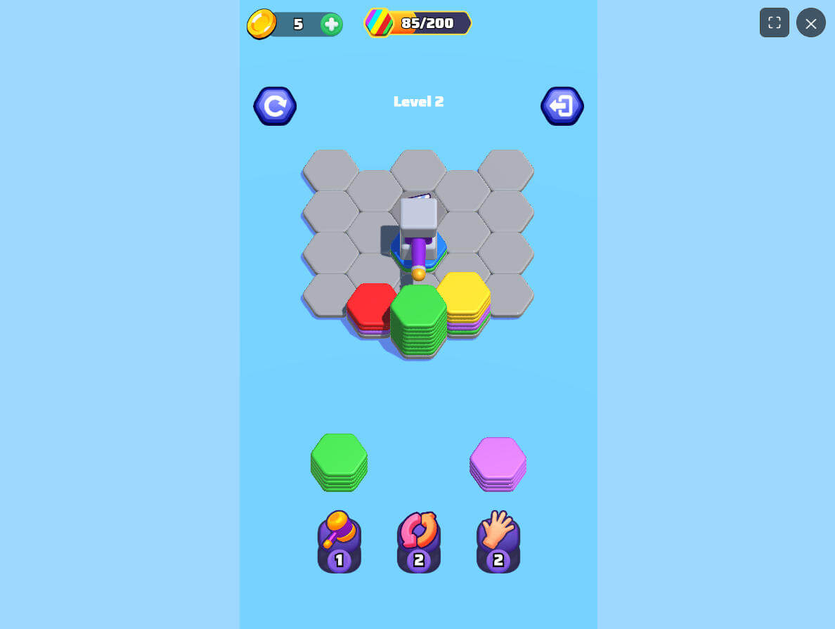Hexa Sort 3D Power-ups and Strategy