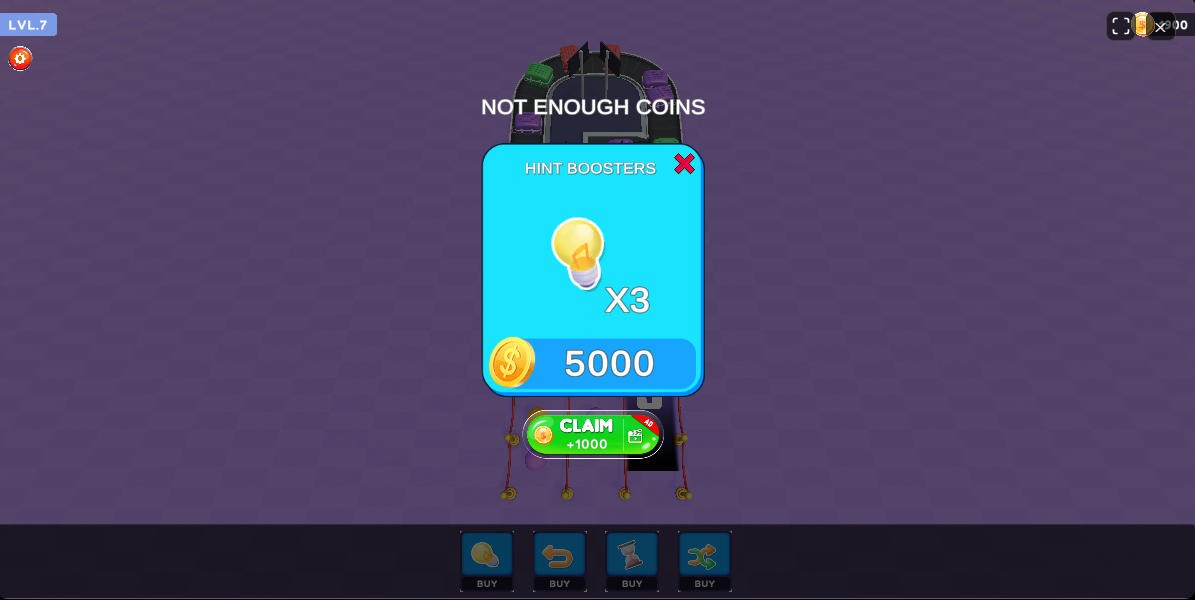 Using the Hint power-up to highlight the correct suitcases on the conveyor belt