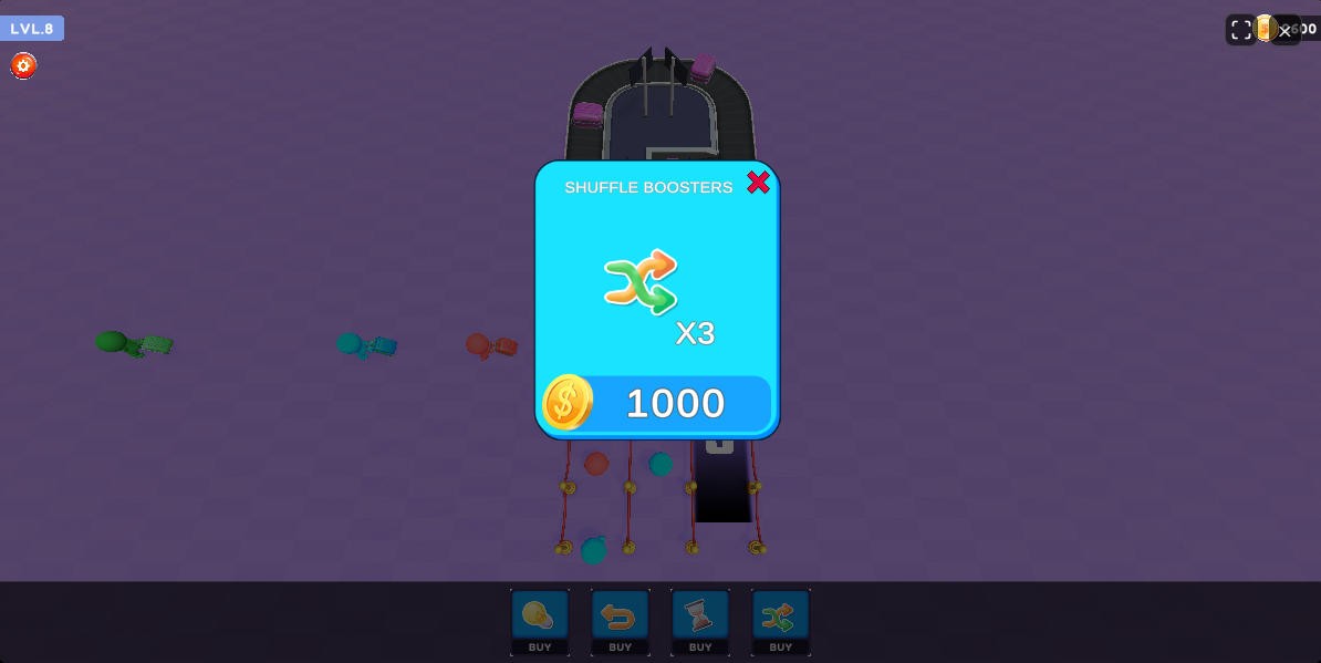 Deploying the Refresh power-up to change the required colors of the passenger queue