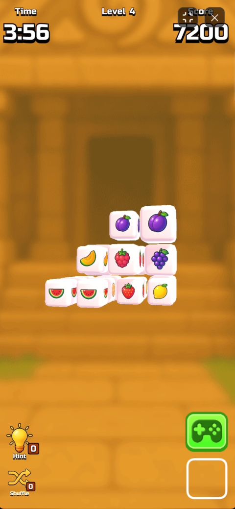 Activating the Shuffle tool to completely rearrange the remaining blocks and break deadlocks