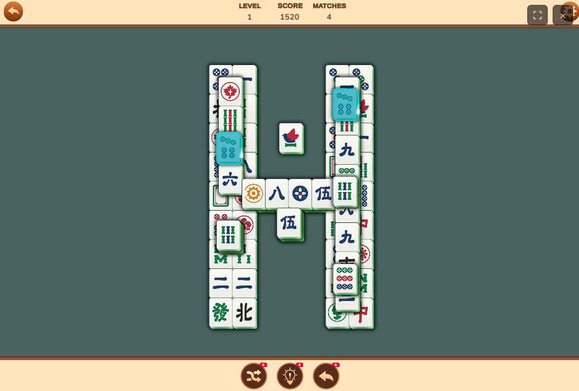 Using the Hint power-up to find matching pairs