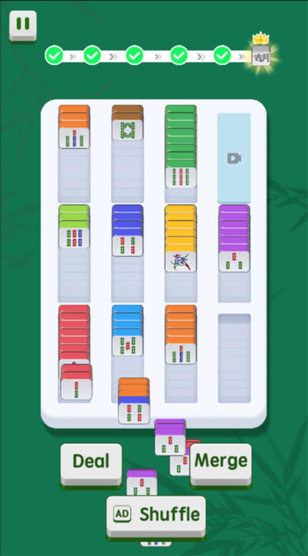 Challenging board state in Mahjong Sort Puzzle with many tiles