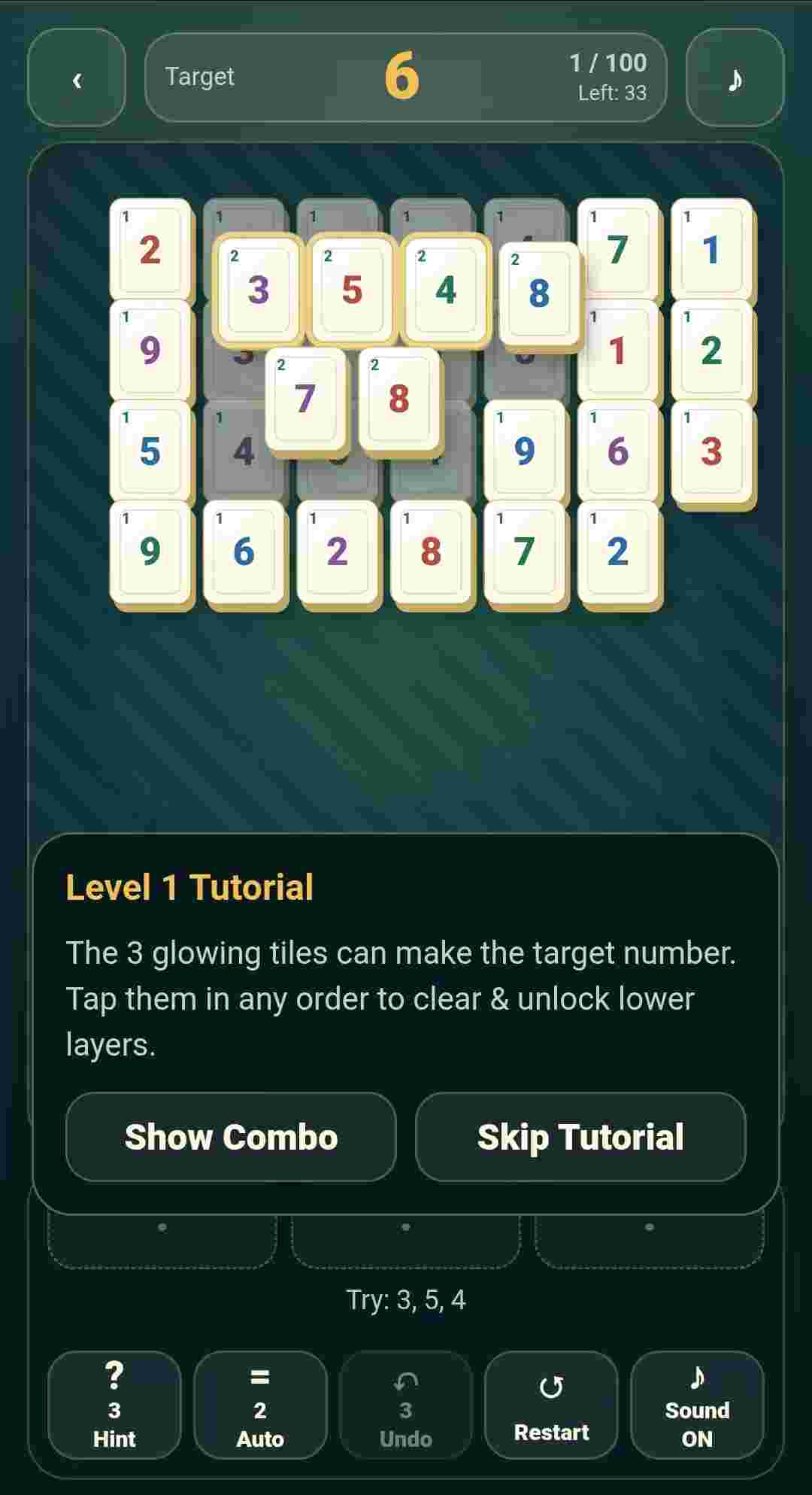 Comprehensive breakdown of Number Mahjong Match configuration, interface design, and selection slot mechanics