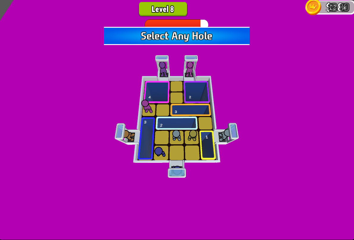 Activating the Magnet Vacuum power-up to suck all matching people into the hole