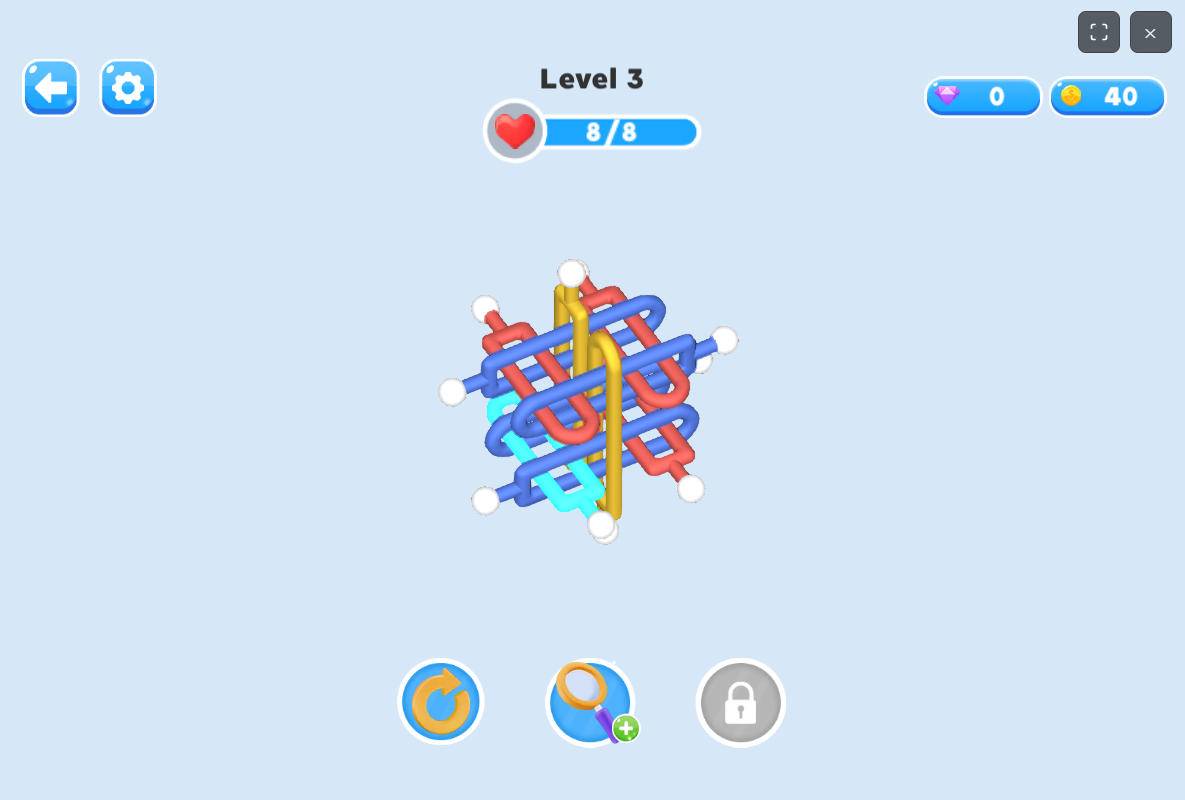 Using the Hint power-up to highlight pullable pins