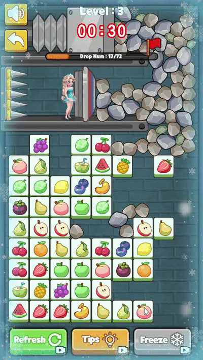 Using the Time Freeze power-up to stop the bulldozer and save the princess