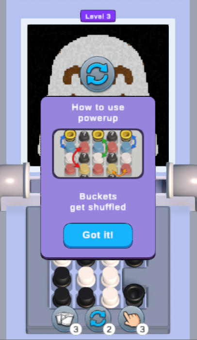 Shuffling the lower cart arrangement to refresh positions
