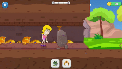 A successful choice in Save My Girl, helping the character bypass an obstacle