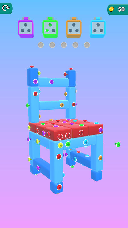 Screw Out 3D Chair Level Walkthrough