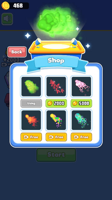 The in-game shop where players can purchase movement effects