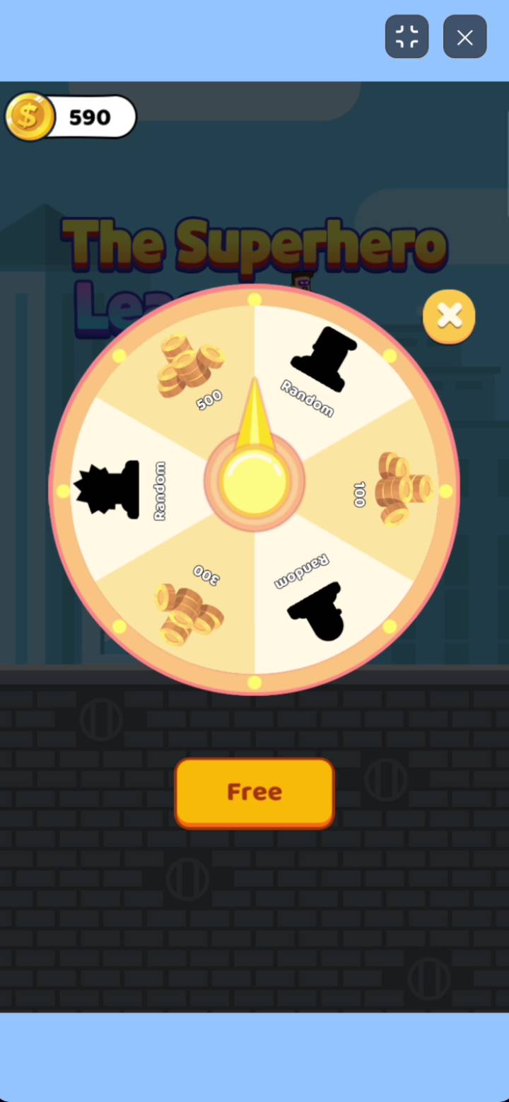 The Fortune Wheel event offering random hero unlocks and coin multipliers