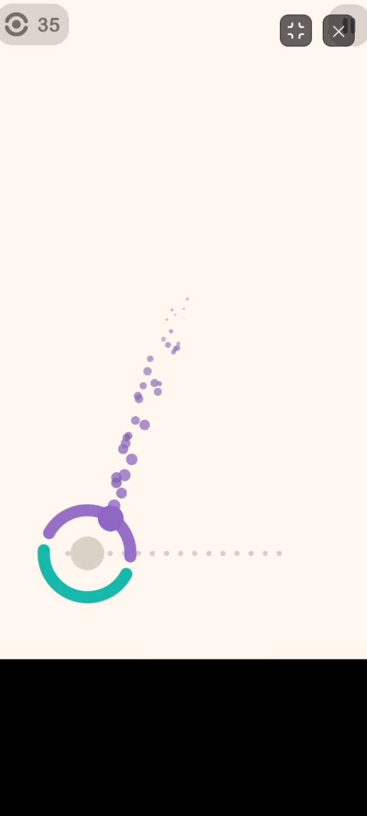 Throw Best ball contacting matching color ring edge segment for successful capture