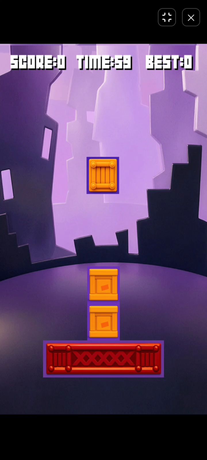 Tower Blocks Deluxe 3D initial base construction requiring precise block alignment
