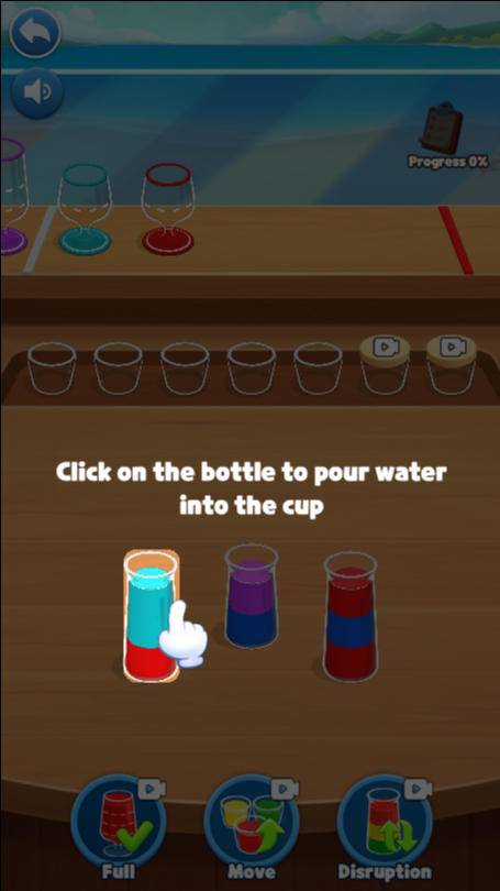 Selecting source cups with multiple color layers